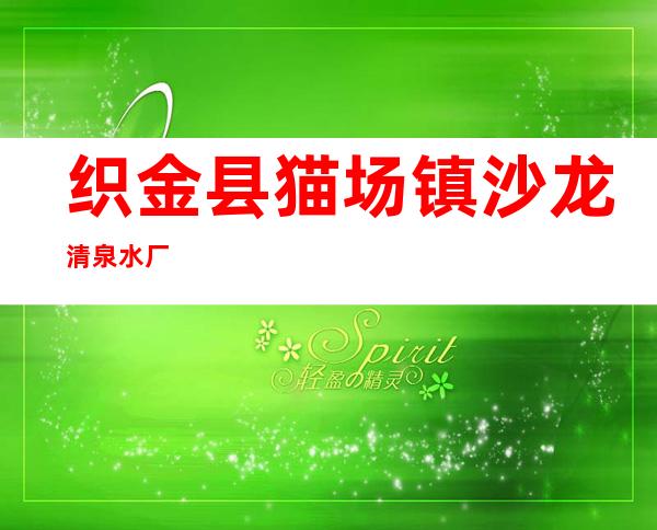 织金县猫场镇沙龙清泉水厂